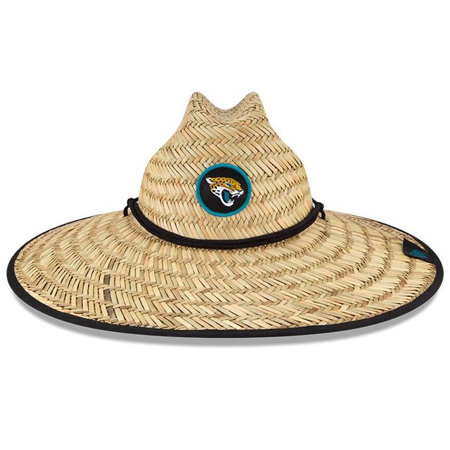 Chapeau de sauveteur en paille officiel du camp d' Entraînement NFL des Jaguars de Jacksonville New Era pour homme, naturel