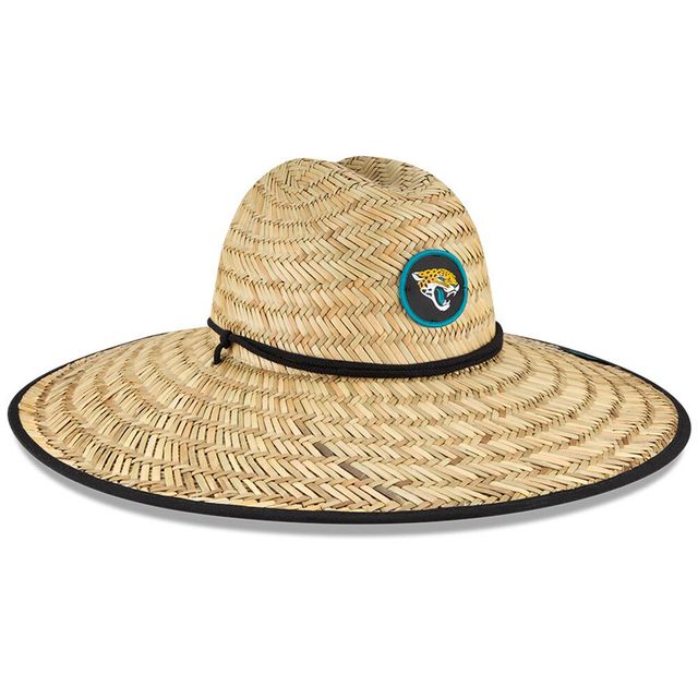 Chapeau de sauveteur en paille officiel du camp d' Entraînement NFL des Jaguars de Jacksonville New Era pour homme, naturel