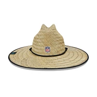 Chapeau de sauveteur en paille officiel du camp d' Entraînement NFL des Jaguars de Jacksonville New Era pour homme, naturel
