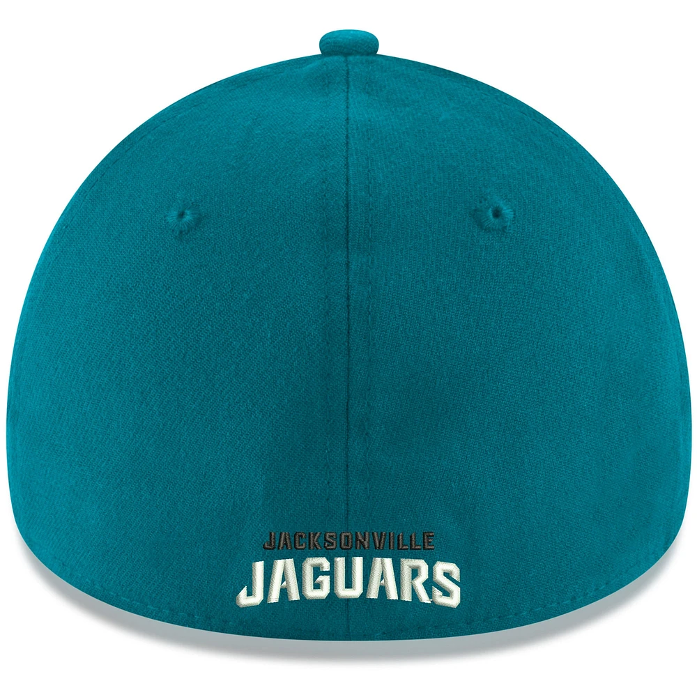Men's New Era Teal Jacksonville Jaguars 39THIRTY Flex Team Classic Hat