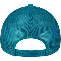 Men's New Era Teal Jacksonville Jaguars  A-Frame Trucker 9FORTY Adjustable Hat