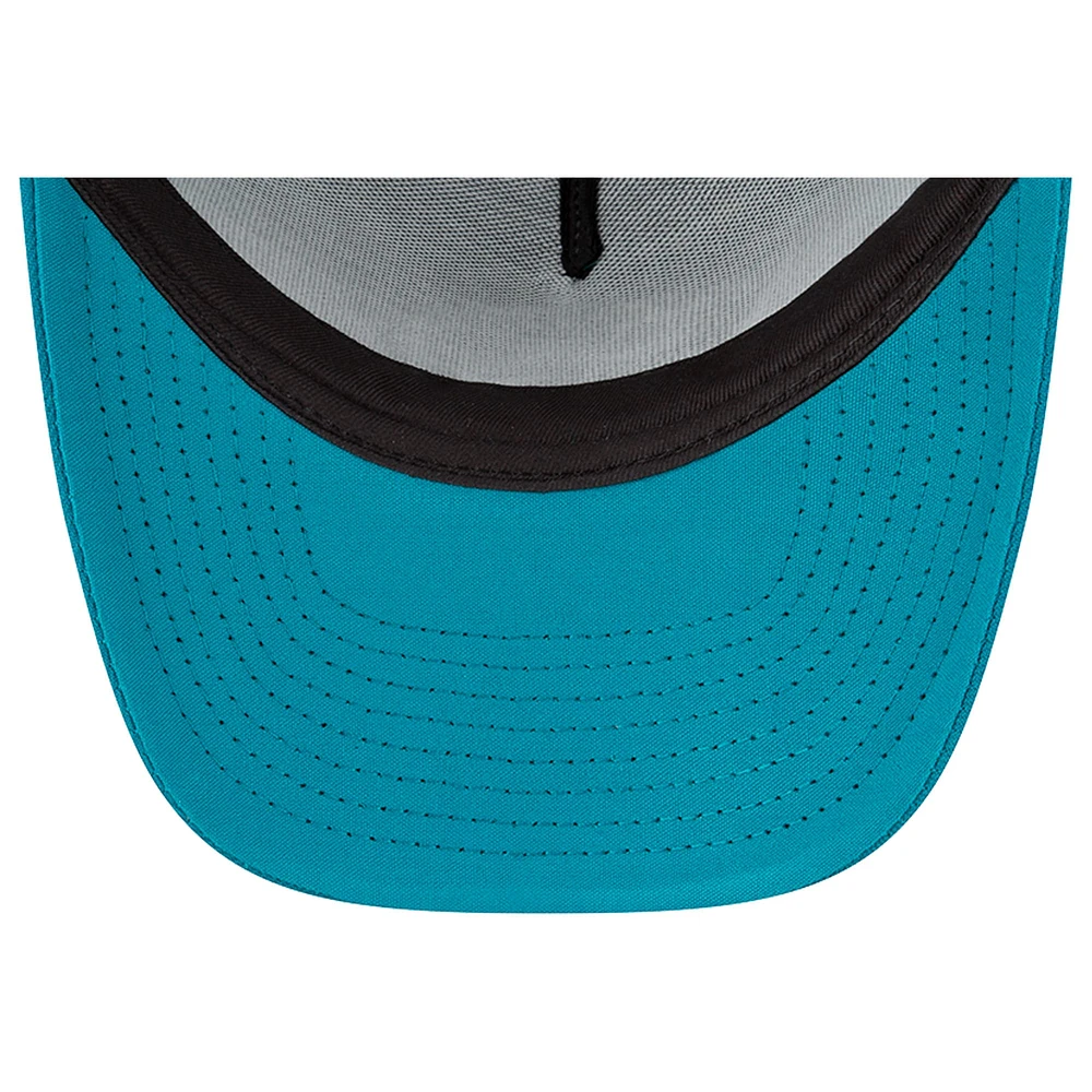 Men's New Era Teal Jacksonville Jaguars  A-Frame Trucker 9FORTY Adjustable Hat