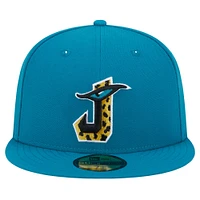 Casquette ajustée 59FIFTY New Era pour hommes, Jacksonville Jaguars City Originals, bleu sarcelle