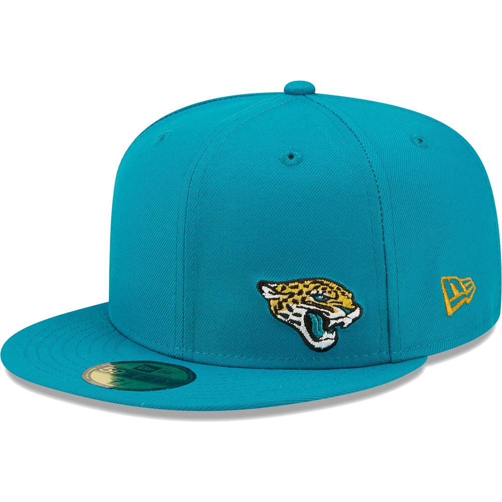 Casquette ajustée 59FIFTY Flawless des Jaguars de Jacksonville New Era bleu sarcelle pour homme
