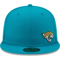 Casquette ajustée 59FIFTY Flawless des Jaguars de Jacksonville New Era bleu sarcelle pour homme