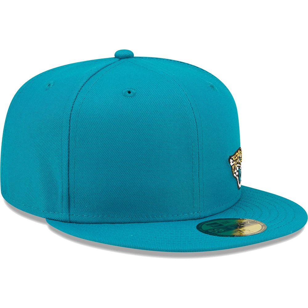 Casquette ajustée 59FIFTY Flawless des Jaguars de Jacksonville New Era bleu sarcelle pour homme