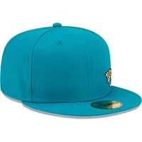 Casquette ajustée 59FIFTY Flawless des Jaguars de Jacksonville New Era bleu sarcelle pour homme