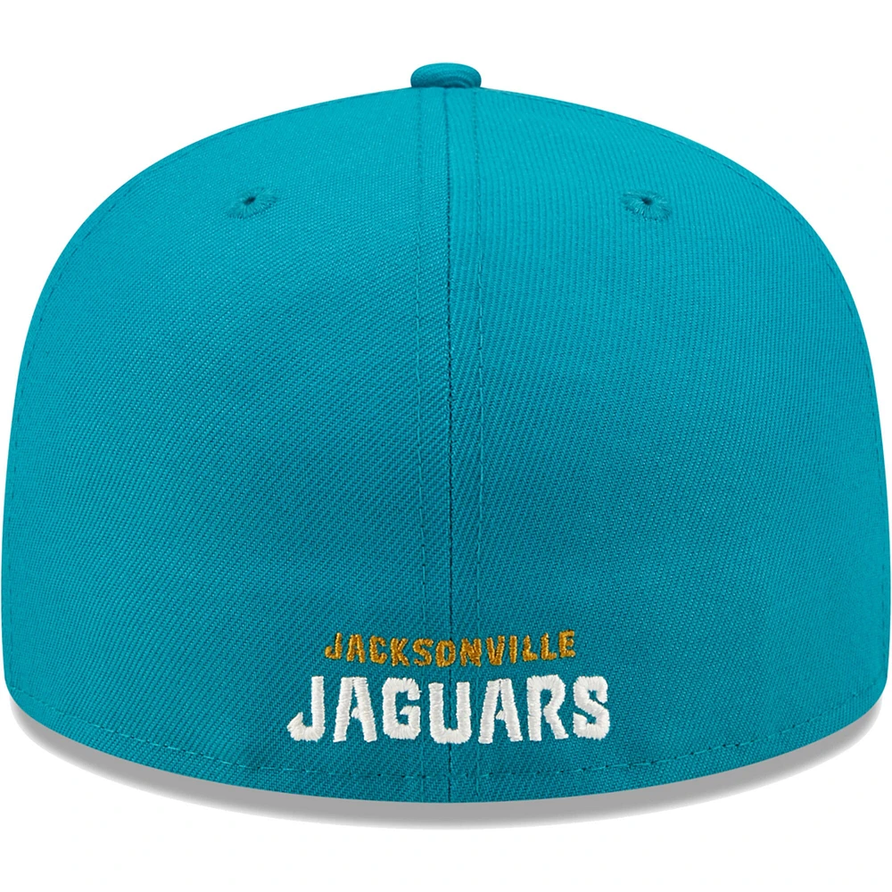 Casquette ajustée 59FIFTY Flawless des Jaguars de Jacksonville New Era bleu sarcelle pour homme