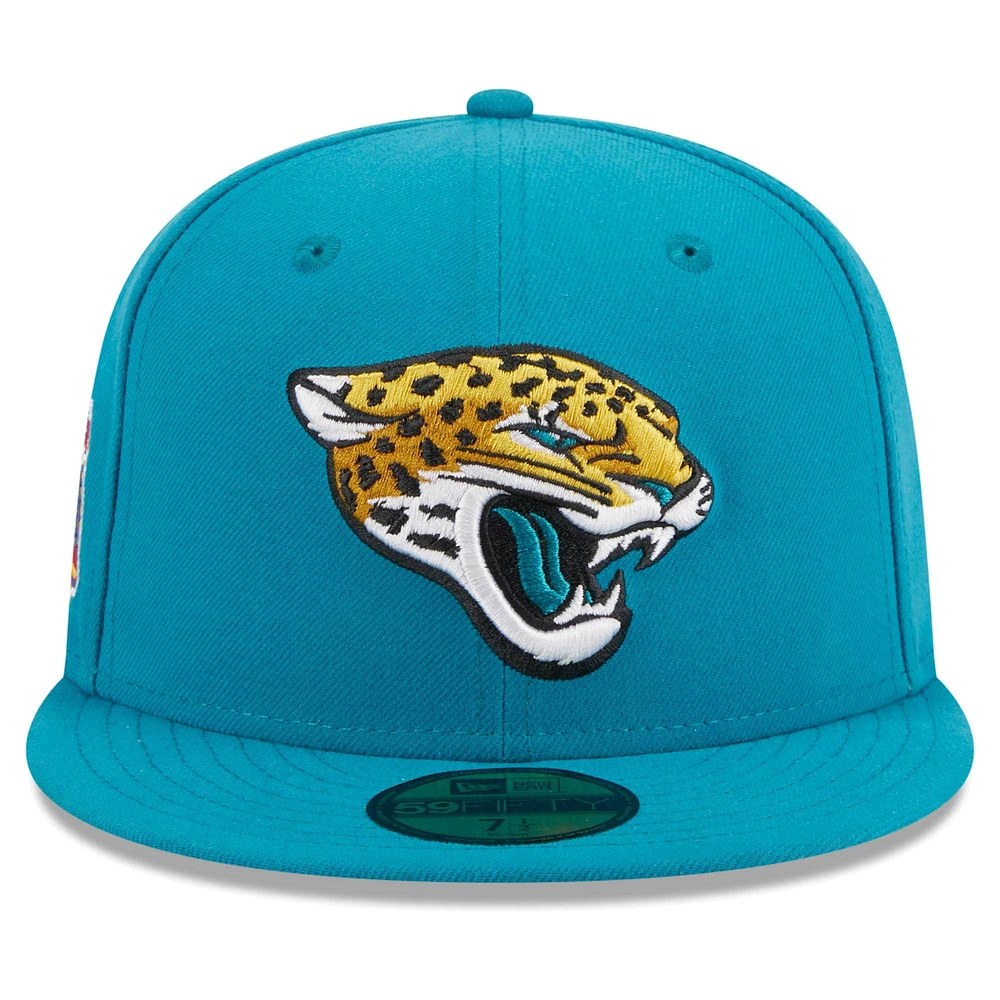 Men's New Era Teal Jacksonville Jaguars  Main Patch 59FIFTY Fitted Hat