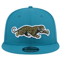 Men's New Era  Teal Jacksonville Jaguars Throwback Crawl Standard 9FIFTY Snapback Hat
