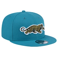 Men's New Era  Teal Jacksonville Jaguars Throwback Crawl Standard 9FIFTY Snapback Hat