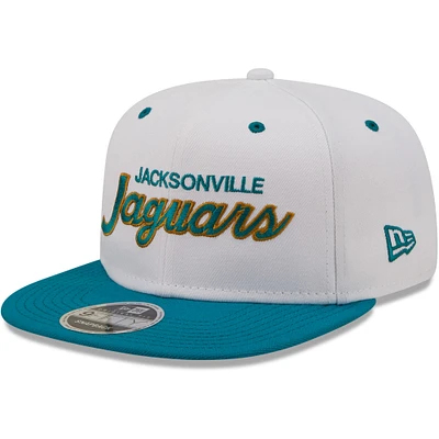 Casquette Snapback 9FIFTY Original Jacksonville Jaguars New Era pour homme, blanc/sarcelle