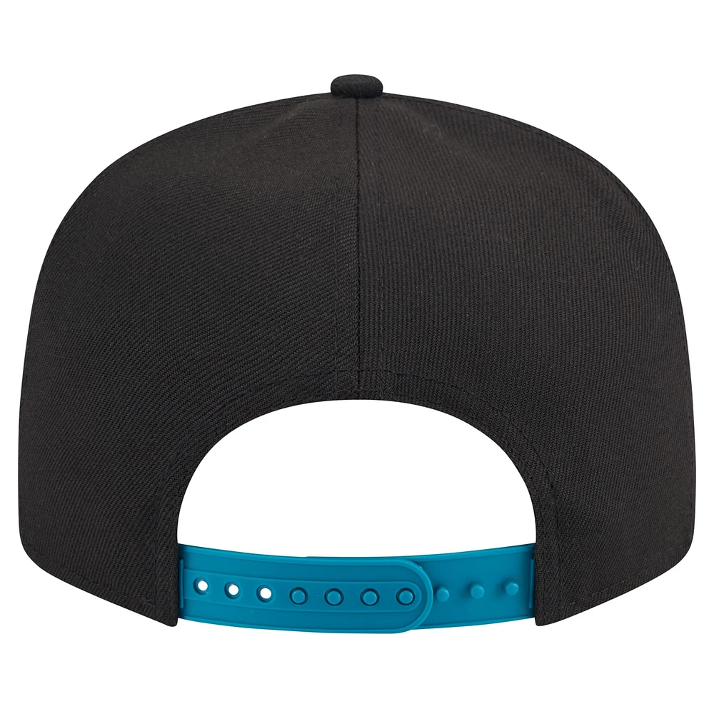 Men's New Era White/Teal Jacksonville Jaguars Throwback Space 9FIFTY Snapback Hat