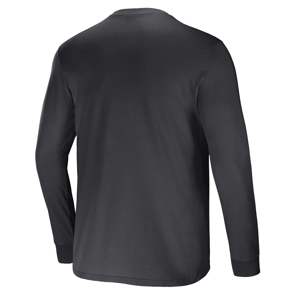 Men's NFL x Darius Rucker Collection by Fanatics Black Jacksonville Jaguars Team Long Sleeve Pocket T-Shirt