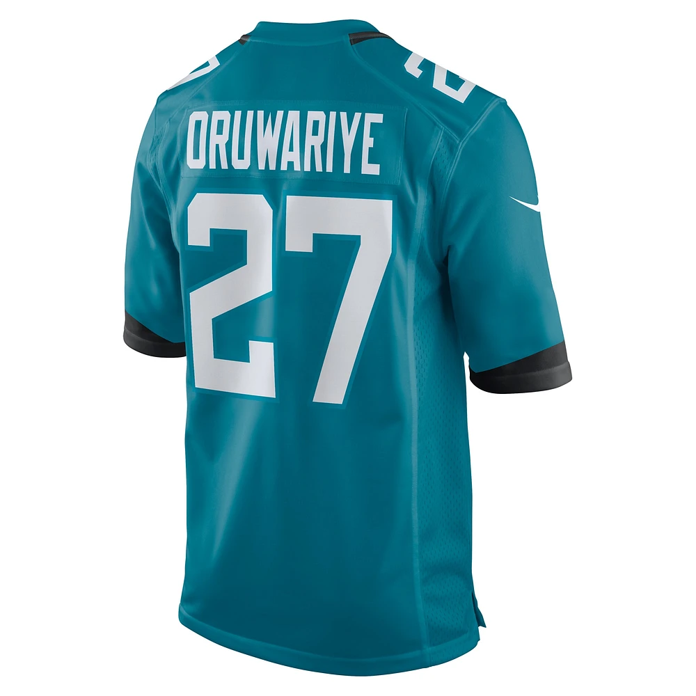 Men's Nike Amani Oruwariye  Teal Jacksonville Jaguars Game Jersey