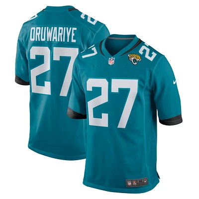 Men's Nike Amani Oruwariye  Teal Jacksonville Jaguars Game Jersey
