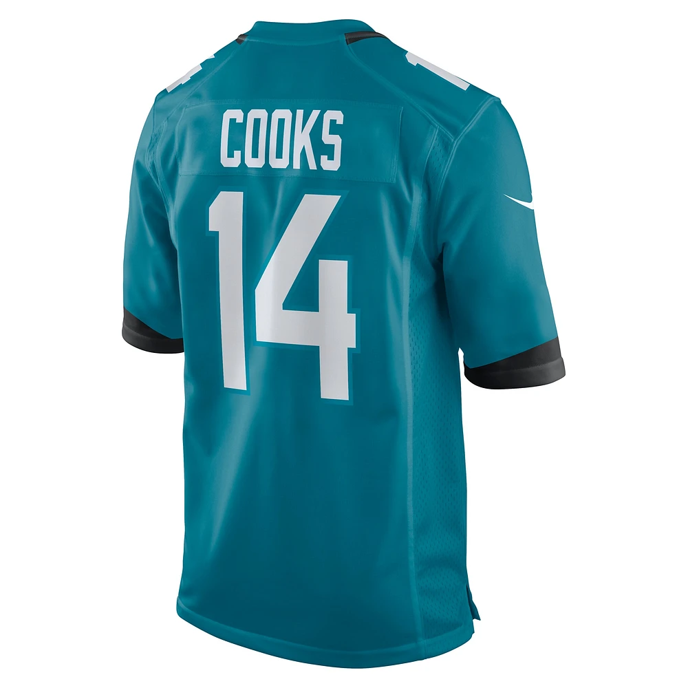 Men's Nike Elijah Cooks  Teal Jacksonville Jaguars Team Game Jersey