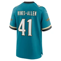 Men's Nike Josh Hines-Allen Teal Jacksonville Jaguars Prowler Throwback Player Game Jersey