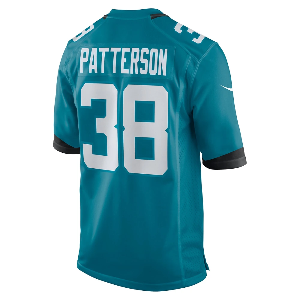 Men's Nike Riley Patterson  Teal Jacksonville Jaguars Team Game Jersey