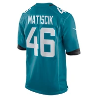Men's Nike Ross Matiscik Teal Jacksonville Jaguars Game Jersey