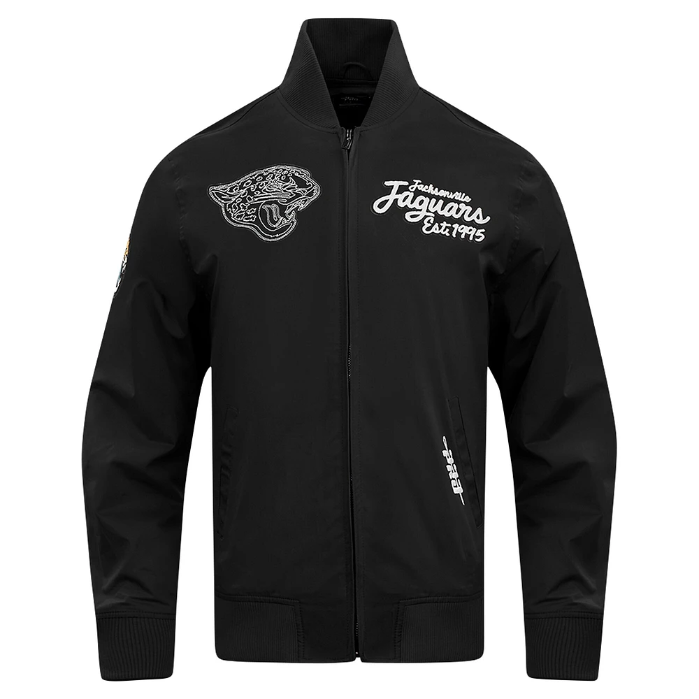 Veste zippée en sergé noir Jacksonville Jaguars Pro Standard pour homme