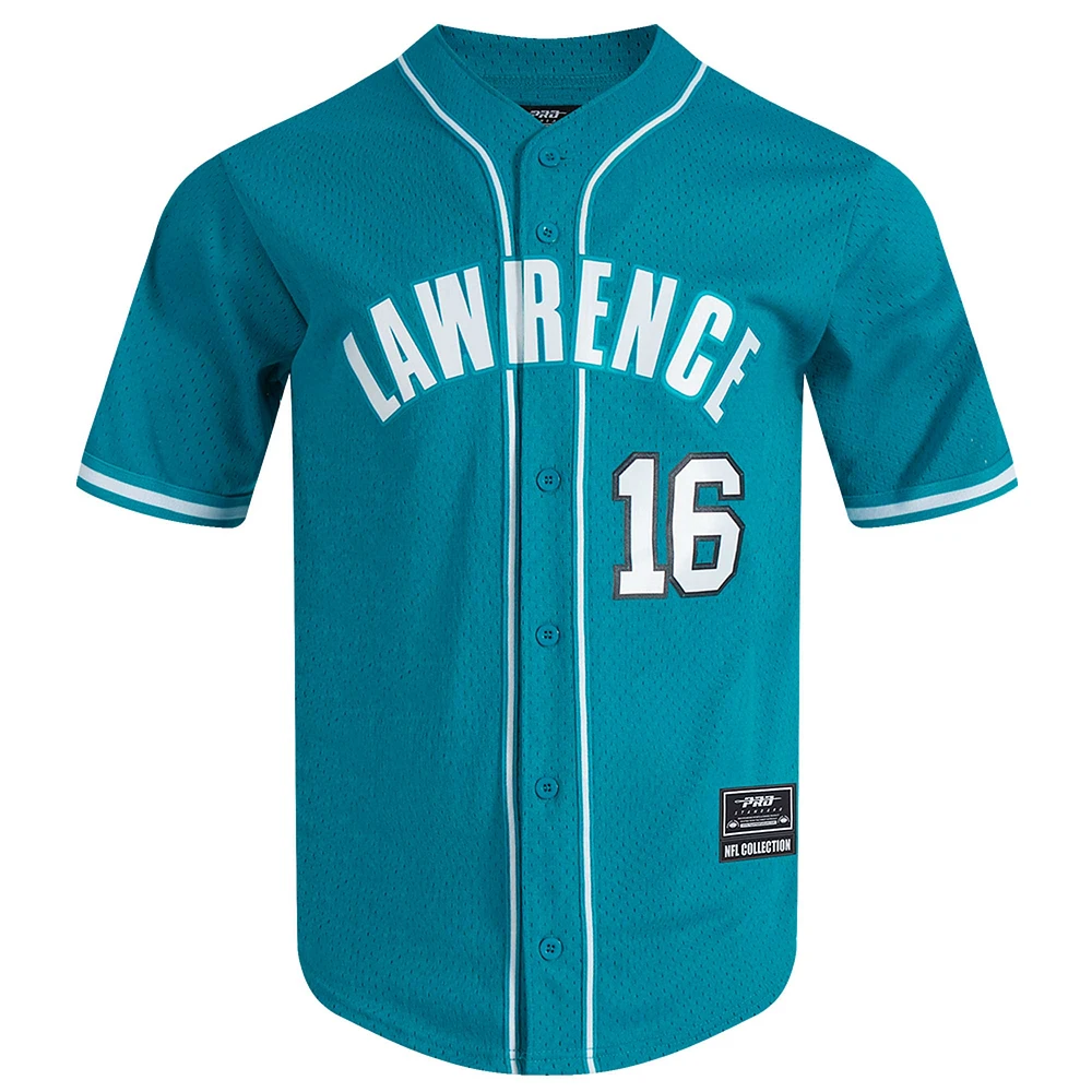Men's Pro Standard Trevor Lawrence Teal Jacksonville Jaguars Mesh Button-Up Baseball Jersey