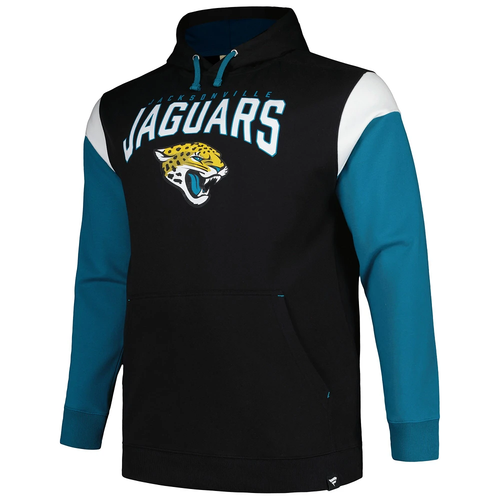 Men's Profile Black Jacksonville Jaguars Big & Tall Trench Battle Pullover Hoodie