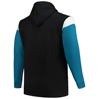 Men's Profile Black Jacksonville Jaguars Big & Tall Trench Battle Pullover Hoodie