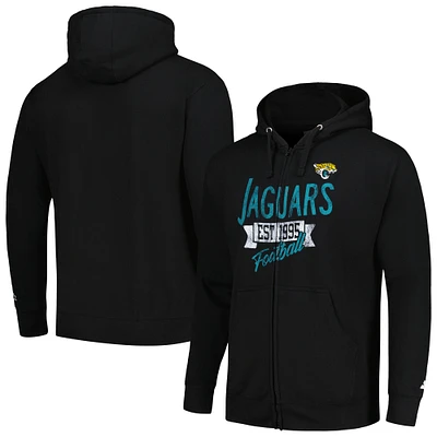 Sweat à capuche entièrement zippé Starter Black Jacksonville Jaguars Domestic Post Season pour hommes