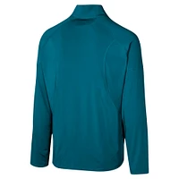 Haut à quart de zip pour hommes, Jacksonville Jaguars Grind Iron, bleu sarcelle