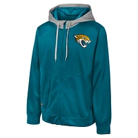Men's Teal Jacksonville Jaguars Replay Fashion Graphic Full-Zip Hoodie Jacket
