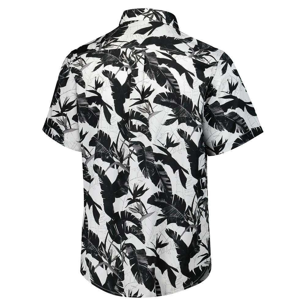 Chemise boutonnée noire pour homme Tommy Bahama Jacksonville Jaguars Sunnyvale Blooms Camp