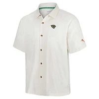 Men's Tommy Bahama White Jacksonville Jaguars Coconut Matchup Camp Button-Up Shirt