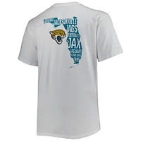 Men's White Jacksonville Jaguars Big & Tall Hometown Collection Hot Shot T-Shirt