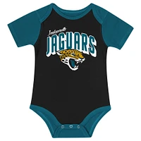 Newborn & Infant Jacksonville Jaguars Dynamic Duo Bodysuit, Bib Knit Hat Set