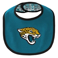 Newborn & Infant Jacksonville Jaguars Dynamic Duo Bodysuit, Bib Knit Hat Set