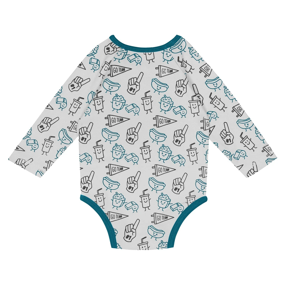 Newborn & Infant Jacksonville Jaguars Little Champ Long Sleeve Bodysuit, Pants Cuffed Knit Hat 3-Piece Set