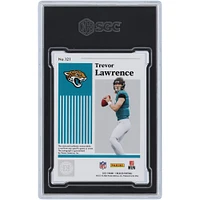 Trevor Lawrence Jacksonville Jaguars Autographed 2021 Panini Encased Rookie Cap New Era Logo #121 #9/15 SGC Authenticated 9/10 Rookie Card