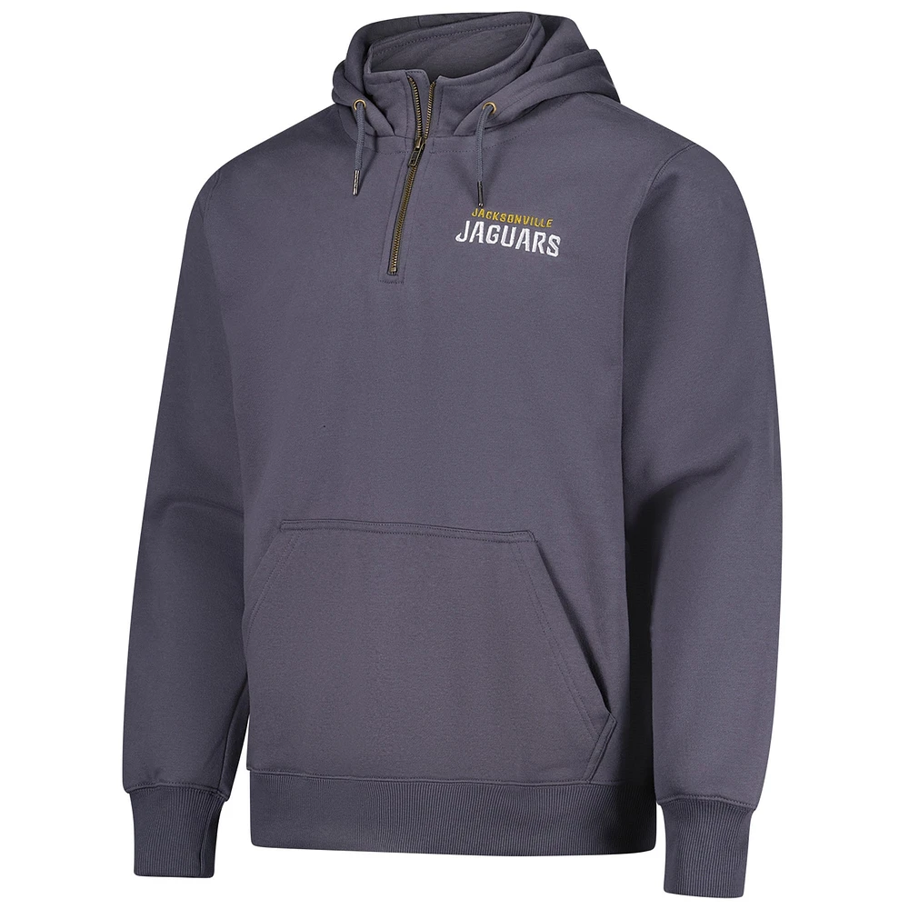 Unisex Dunbrooke  Graphite Jacksonville Jaguars Defender Quarter-Zip Hoodie