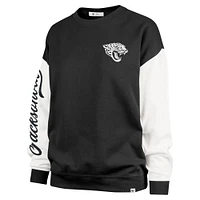 Women's '47  Black Jacksonville Jaguars Double Header Rise Andie Pullover Sweatshirt