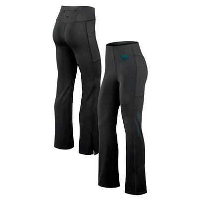 Leggings évasés ajustés Studio Fanatics pour femmes, noirs, Jacksonville Jaguars