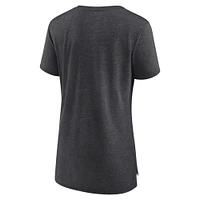 Women's Fanatics  Heather Charcoal Jacksonville Jaguars Our Pastime Tri-Blend T-Shirt