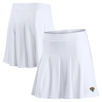 Jupe-short de tennis blanche avec logo principal des Jacksonville Jaguars Fanatics pour femmes