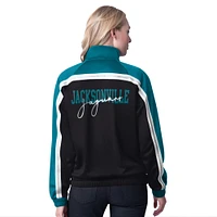 Women's G-III 4Her by Carl Banks Black Jacksonville Jaguars Post Game Full-Zip Track Jacket