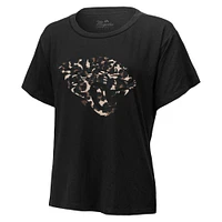 Women's Majestic Threads Trevor Lawrence Black Jacksonville Jaguars Leopard Player Name & Number T-Shirt
