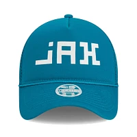 Women's New Era Teal Jacksonville Jaguars McGee Trucker 9FORTY Adjustable Hat