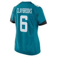 Women's Nike Chris Claybrooks Teal Jacksonville Jaguars Game Player Jersey