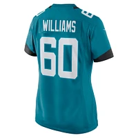 Maillot Nike Darryl Williams pour femme, joueur de jeu des Jacksonville Jaguars, bleu sarcelle