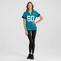 Maillot Nike Darryl Williams pour femme, joueur de jeu des Jacksonville Jaguars, bleu sarcelle
