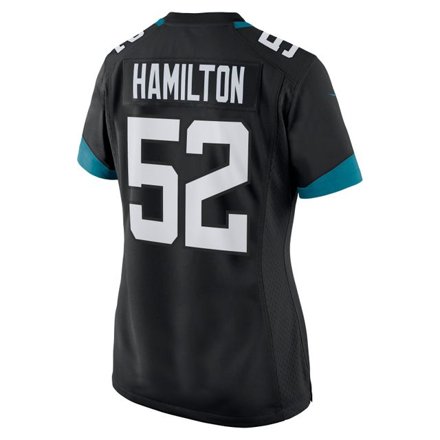 Maillot de match Nike DaVon Hamilton pour femme, noir, Jacksonville Jaguars